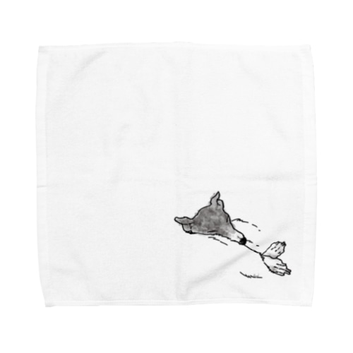 うもれるイヌさん Towel Handkerchief