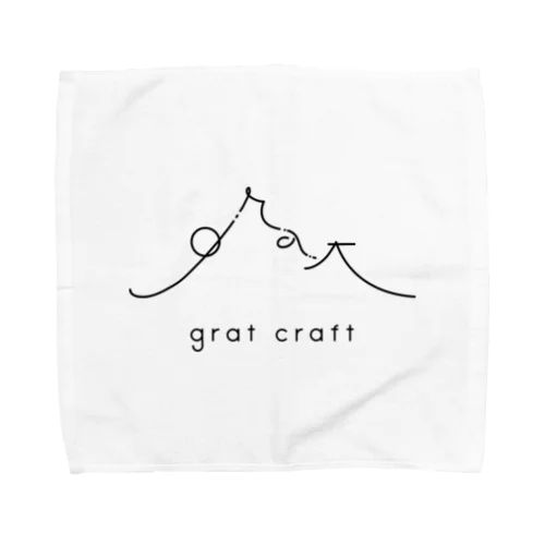 Gratcraft Logo BLK タオルハンカチ