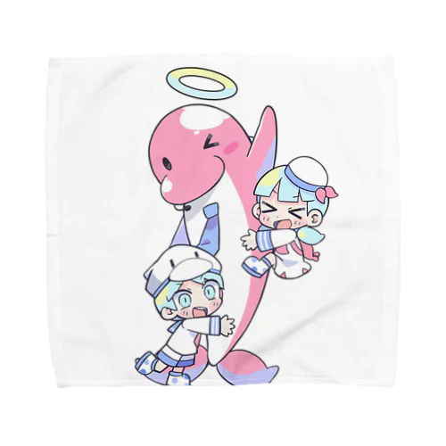 イルカのブッチくん（イラスト：寺田てら） Towel Handkerchief