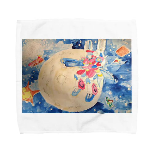 バトルスーツでのスペースウォーズ Towel Handkerchief