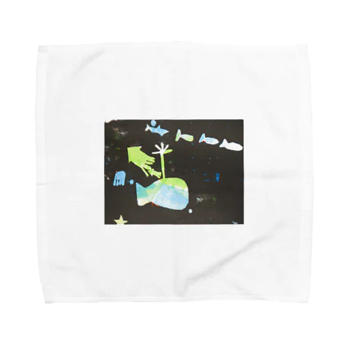 宇宙にいる魚 Towel Handkerchief