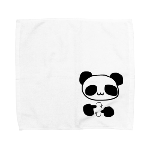 手話で「手話」を表現するパンダ Towel Handkerchief