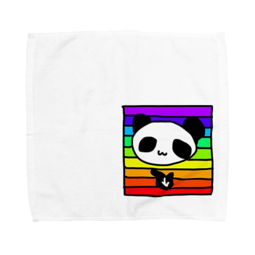 手話「好き」パンダ Towel Handkerchief