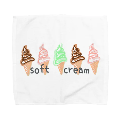 softcream カラフル Towel Handkerchief