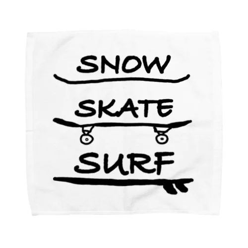 Snow Skate Surf Towel Handkerchief