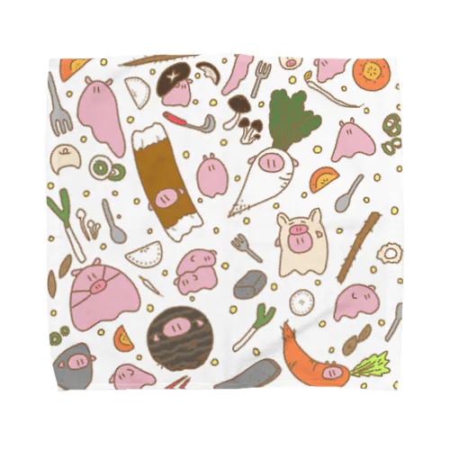 とんじるごっこ Towel Handkerchief