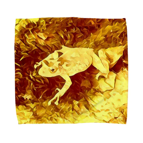 Fantastic Frog -Gold Version- Towel Handkerchief