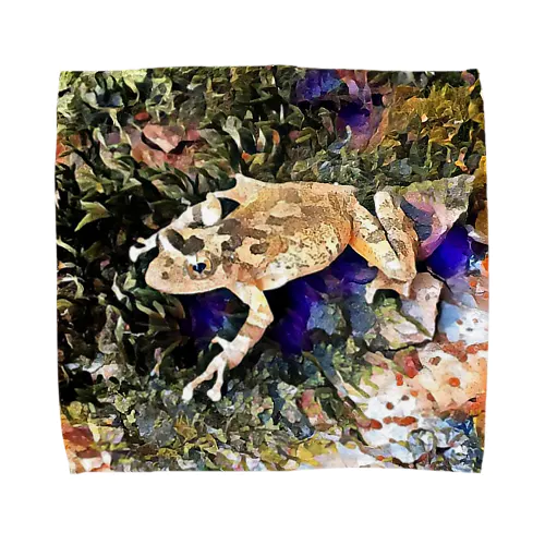 Fantastic Frog -Geode Version- Towel Handkerchief