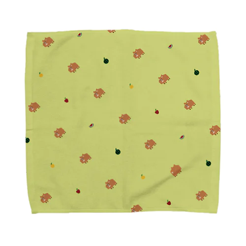 まりばらのハンカチ(緑) Towel Handkerchief