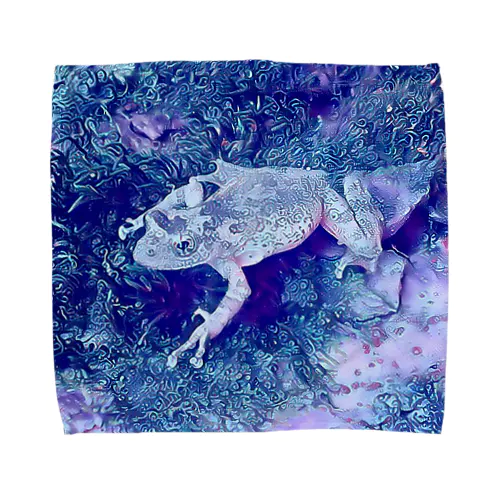 Fantastic Frog -Tanzanite Version- Towel Handkerchief