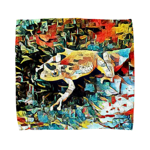 Fantastic Frog -Plein Air Version- Towel Handkerchief