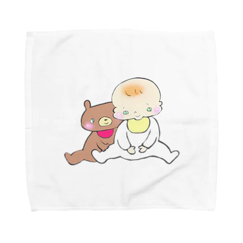 もちもちちゃんとくまちゃん。 Towel Handkerchief