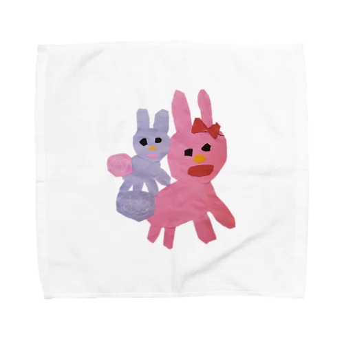 うさぎのおやこ(５さい) Towel Handkerchief