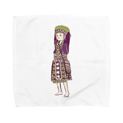 【タイの人々】モン族の女の子 Towel Handkerchief