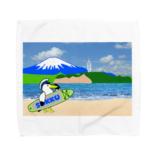 湘南江ノ島と富士山 Towel Handkerchief