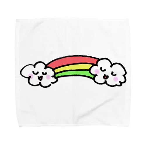 ボワボワ虹 Towel Handkerchief