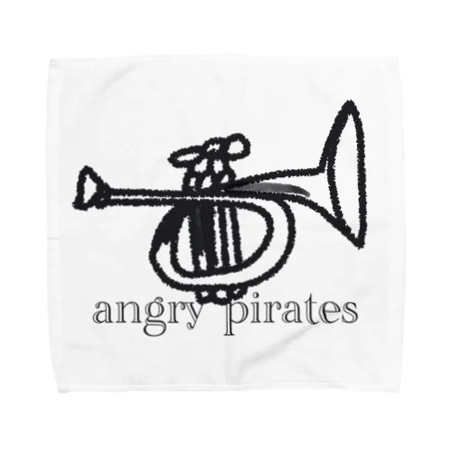 angry pirates (黒字) タオルハンカチ