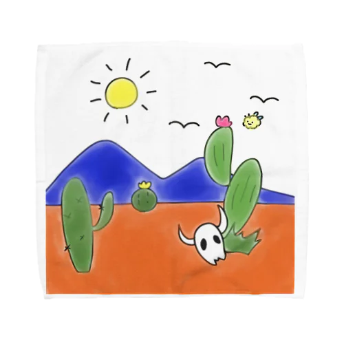 クマバチとメキシカンタイル Towel Handkerchief