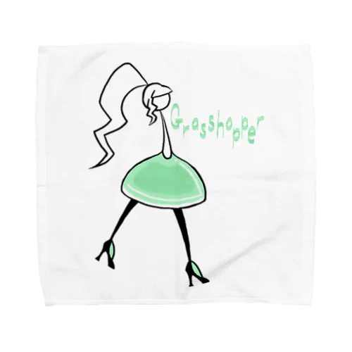 カクテル　グラスホッパー Towel Handkerchief