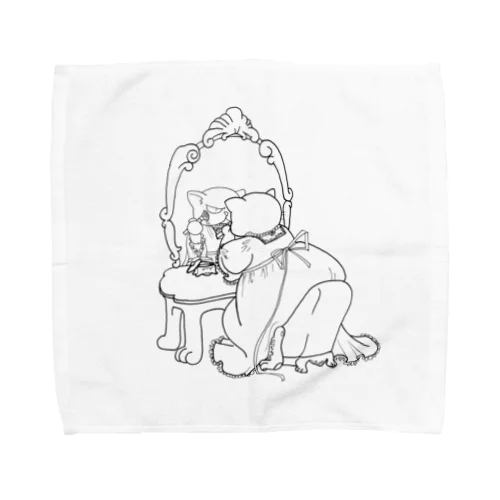 angry cat queen Towel Handkerchief