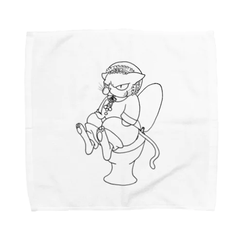 pooping cat Towel Handkerchief