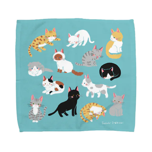 ねこいっぱい Towel Handkerchief