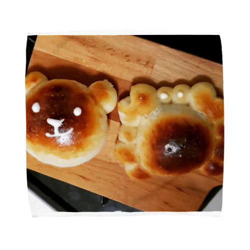 カニパンと熊パン タオルハンカチ