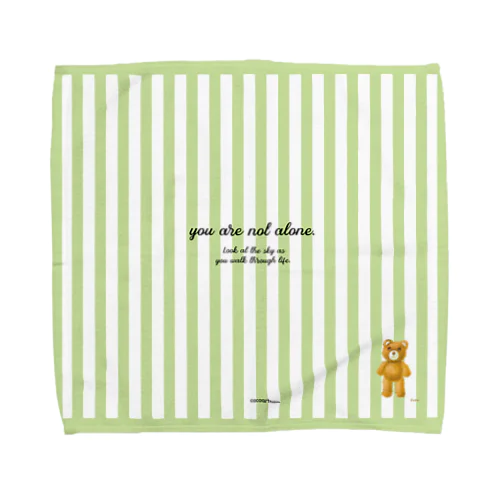 【you are not alone.】（茶くま）Lサイズ Towel Handkerchief