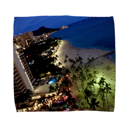 ハワイの夜景 Towel Handkerchief