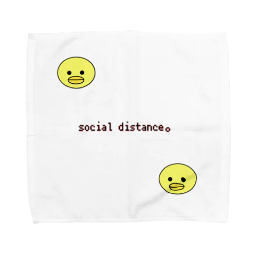 social distance。 タオルハンカチ