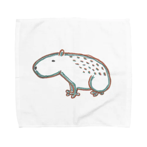 左向きのカピバラ Towel Handkerchief