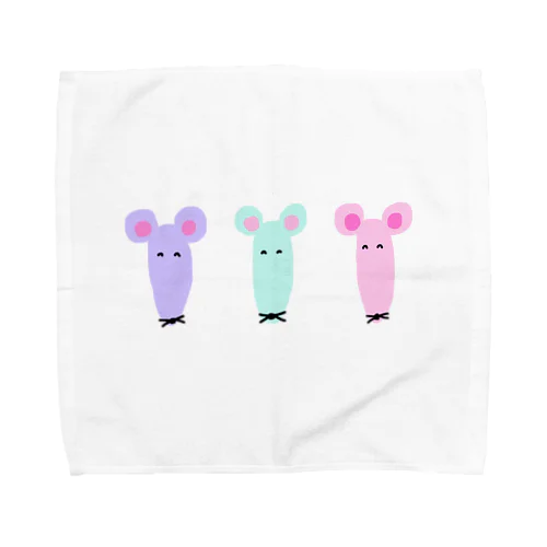 かおながネズミ パステル Towel Handkerchief