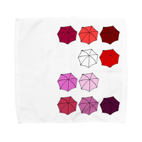 傘の花　あか Towel Handkerchief