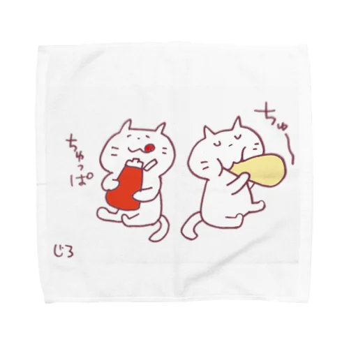 ニャンズとマヨケチャ Towel Handkerchief