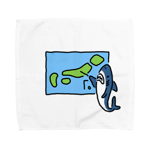 天気を予想するサメ Towel Handkerchief