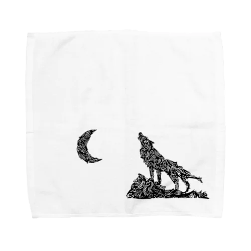 月夜の遠吠え　陽 Towel Handkerchief