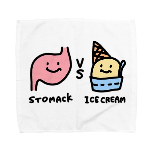 ストマックVSアイスクリーム Towel Handkerchief