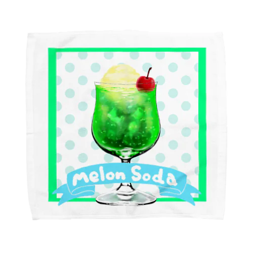 Melon Soda(文字あり) 타월 손수건