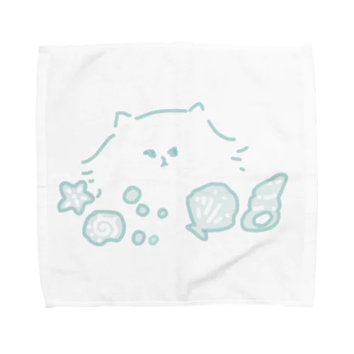 貝殻ねこ Towel Handkerchief