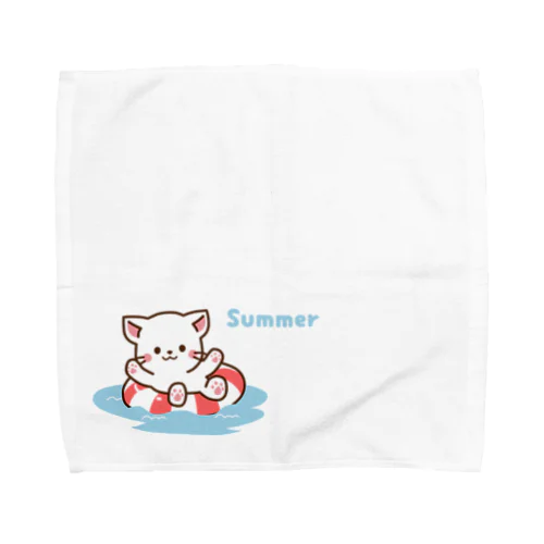 しろねこ♡夏 summer Towel Handkerchief