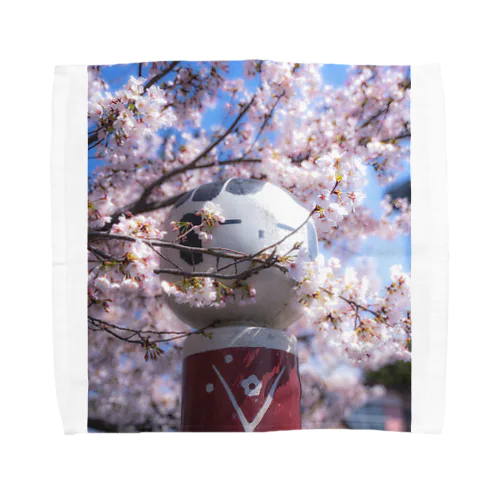 〜宮城の風景〜こけしと桜 Towel Handkerchief