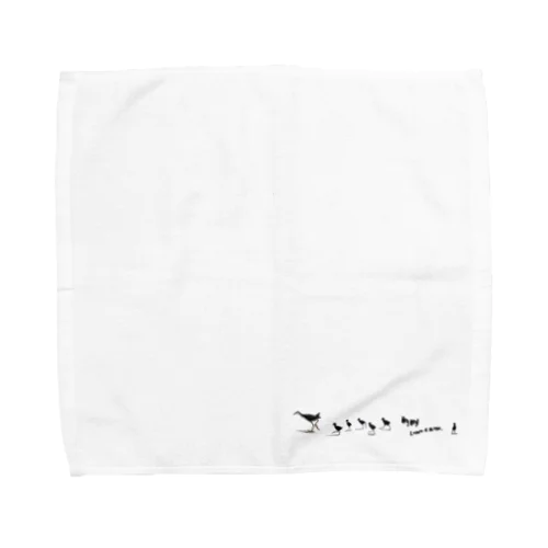 シロハラクイナ親子 Towel Handkerchief