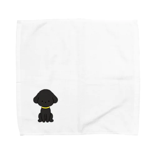 トイプードル・ブラック Towel Handkerchief