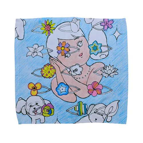 犬達スリーピン Towel Handkerchief