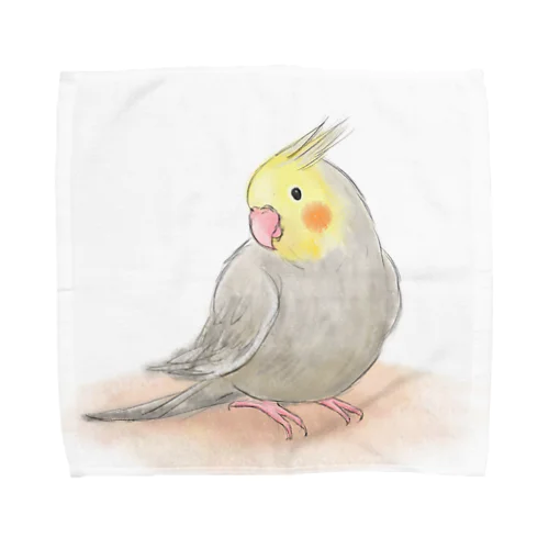 オカメインコ　シナモン【まめるりはことり】 Towel Handkerchief