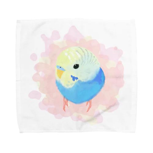 まるまるセキセイインコ【まめるりはことり】 Towel Handkerchief