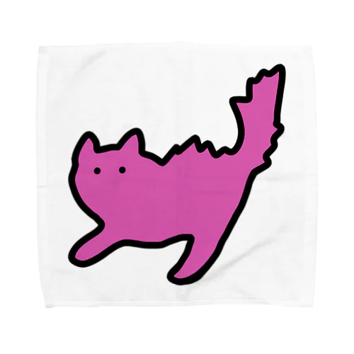 ビビリネコピンク Towel Handkerchief