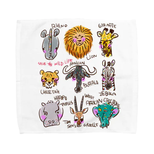Save the wild life(100円寄付) Towel Handkerchief