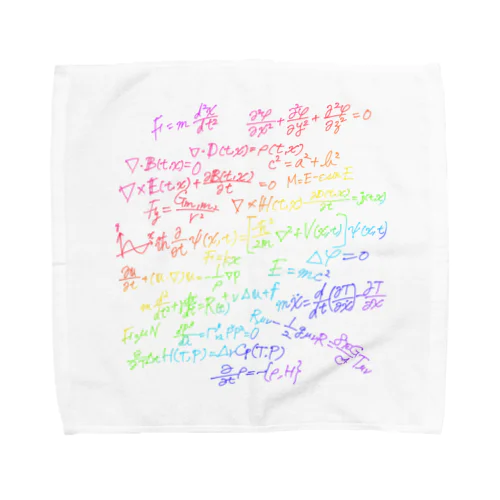 物理学方程式　カラフルver. Towel Handkerchief