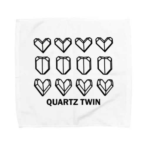 鉱式-RECTANGLE.crystallogram5.1black-quartzvariety Towel Handkerchief